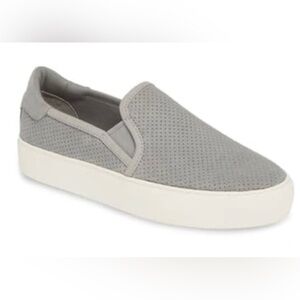 UGG Women’s Abies Perforated Leather Suede Slip- on Sneakers Size 10